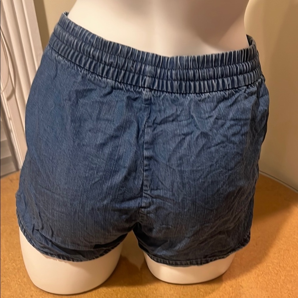 Gap Women’s Blue Denim Drawstring Shorts Size 8 - Picture 7 of 16